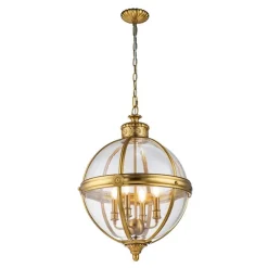 Hot Elstead Lighting Adams Ø50 taklampa Mässing