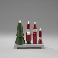 Outlet Konstsmide Adventsljusstake Tomte Röd/grön