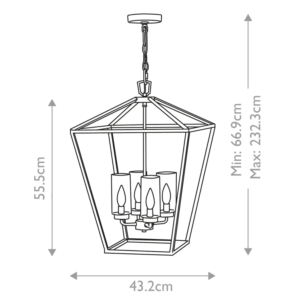 Sale Elstead Lighting Alford Place 55cm Svart