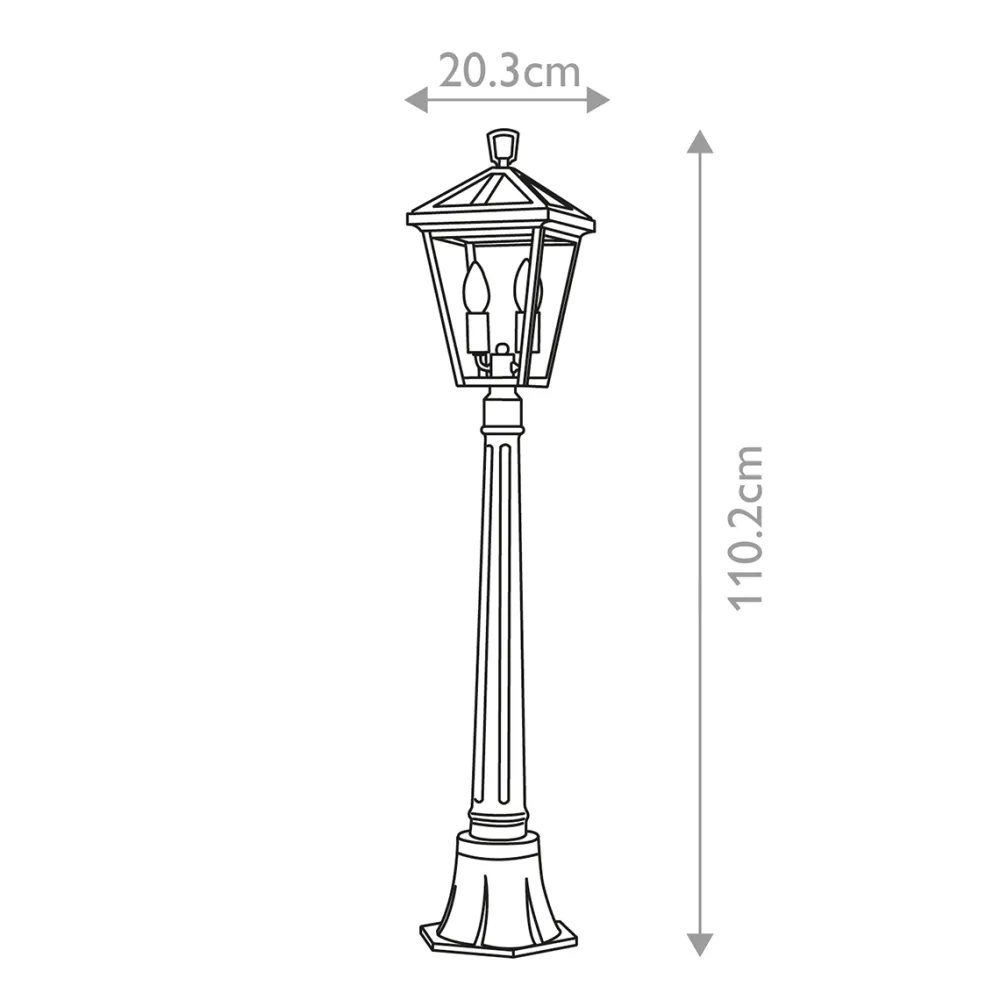 Elstead Lighting Alford Place 110cm pollare Svart