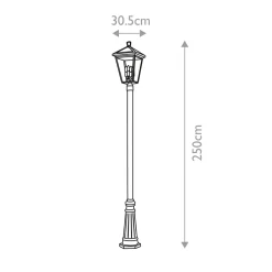 Hot Elstead Lighting Alford Place 250cm stolpe Svart