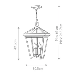 Best Elstead Lighting Alford Place L Svart