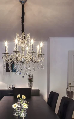 Hot Aneta Lighting Allington Ø70 kristall Antiksilver
