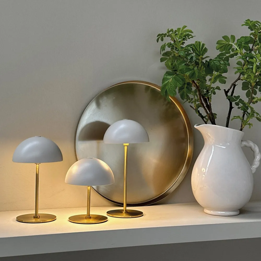 New Dyberg Larsen Along set + bricka 20cm portabel Beige
