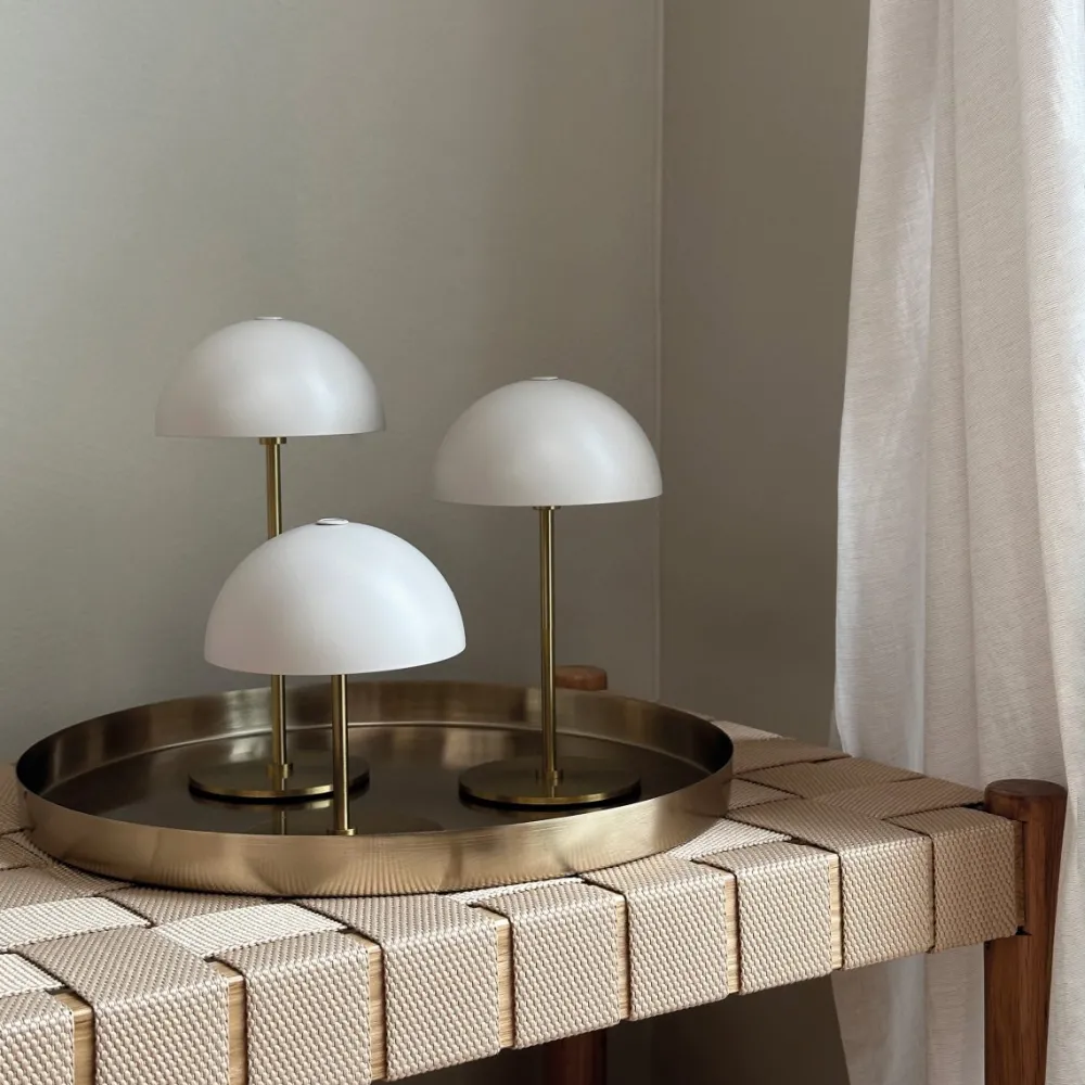 New Dyberg Larsen Along set + bricka 20cm portabel Beige