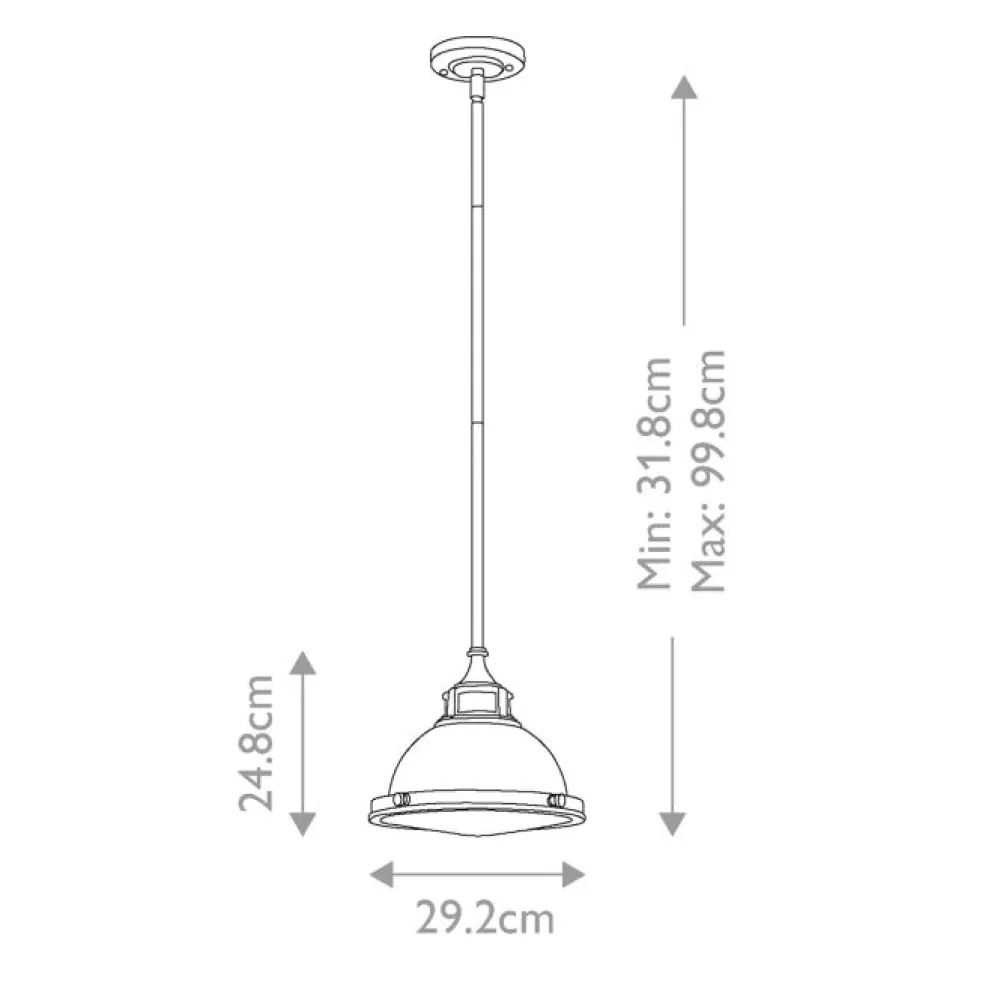Elstead Lighting Amelia Ø30 taklampa Brons/mässing