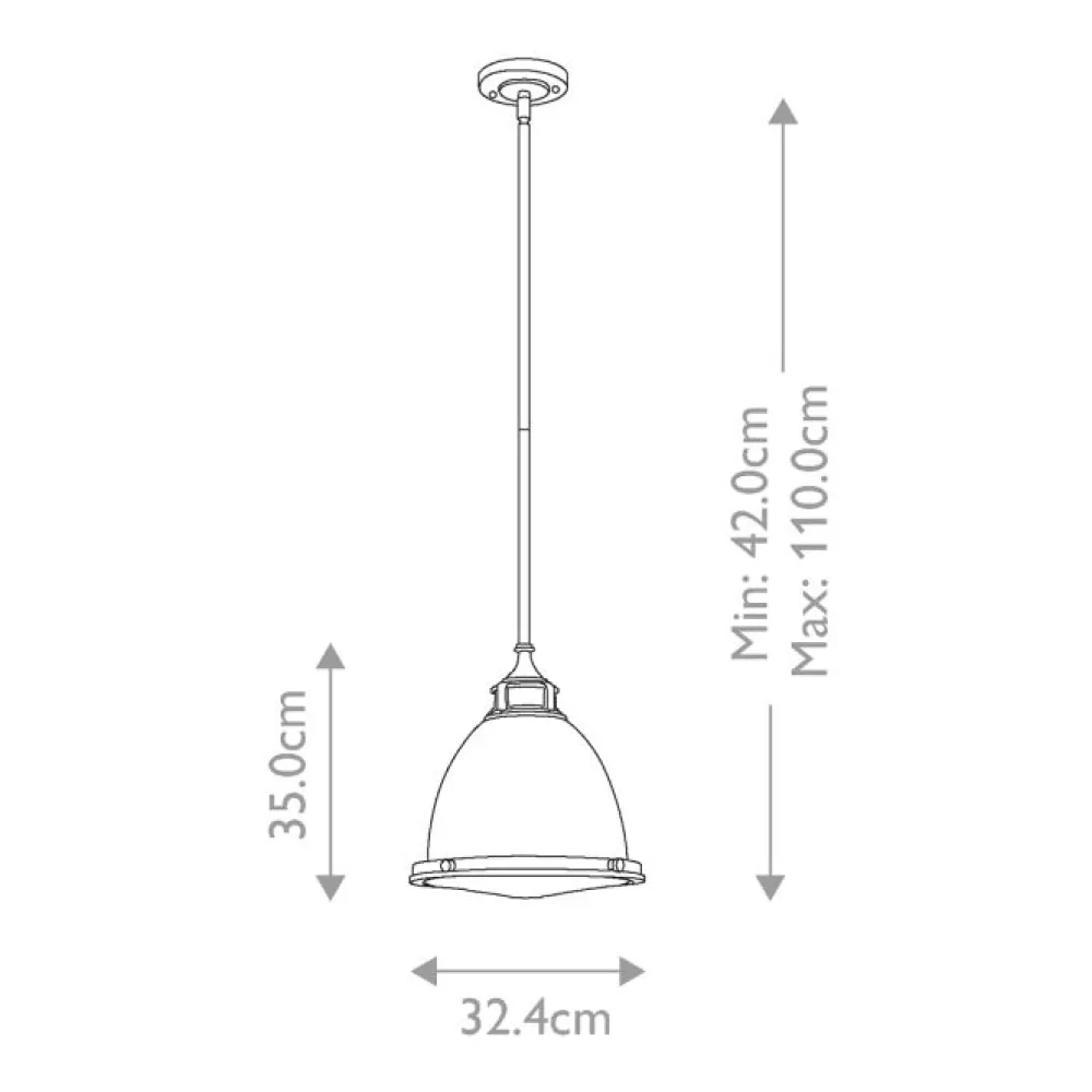 Best Elstead Lighting Amelia Ø32 taklampa