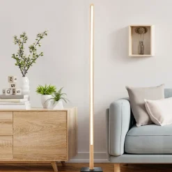 New Brilliant Arion golvlampa Trä