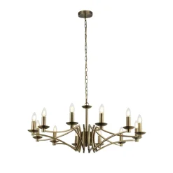 Searchlight Ascot Ø88 taklampa Antikmässing