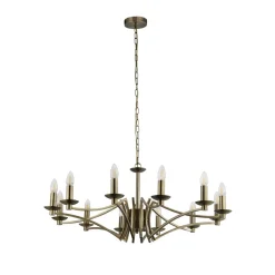 Searchlight Ascot Ø88 taklampa Antikmässing