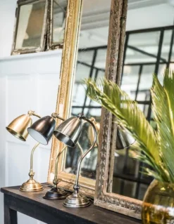 Online Hallbergs Atos 48cm skrivbordslampa Antiksilver