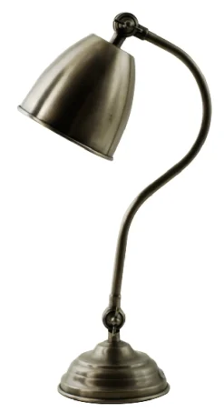 Online Hallbergs Atos 48cm skrivbordslampa Antiksilver
