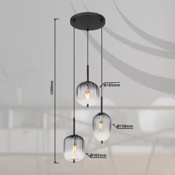 Globo Lighting Attila Ø46 taklampa Rökfärgad