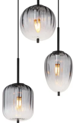 Globo Lighting Attila Ø46 taklampa Rökfärgad