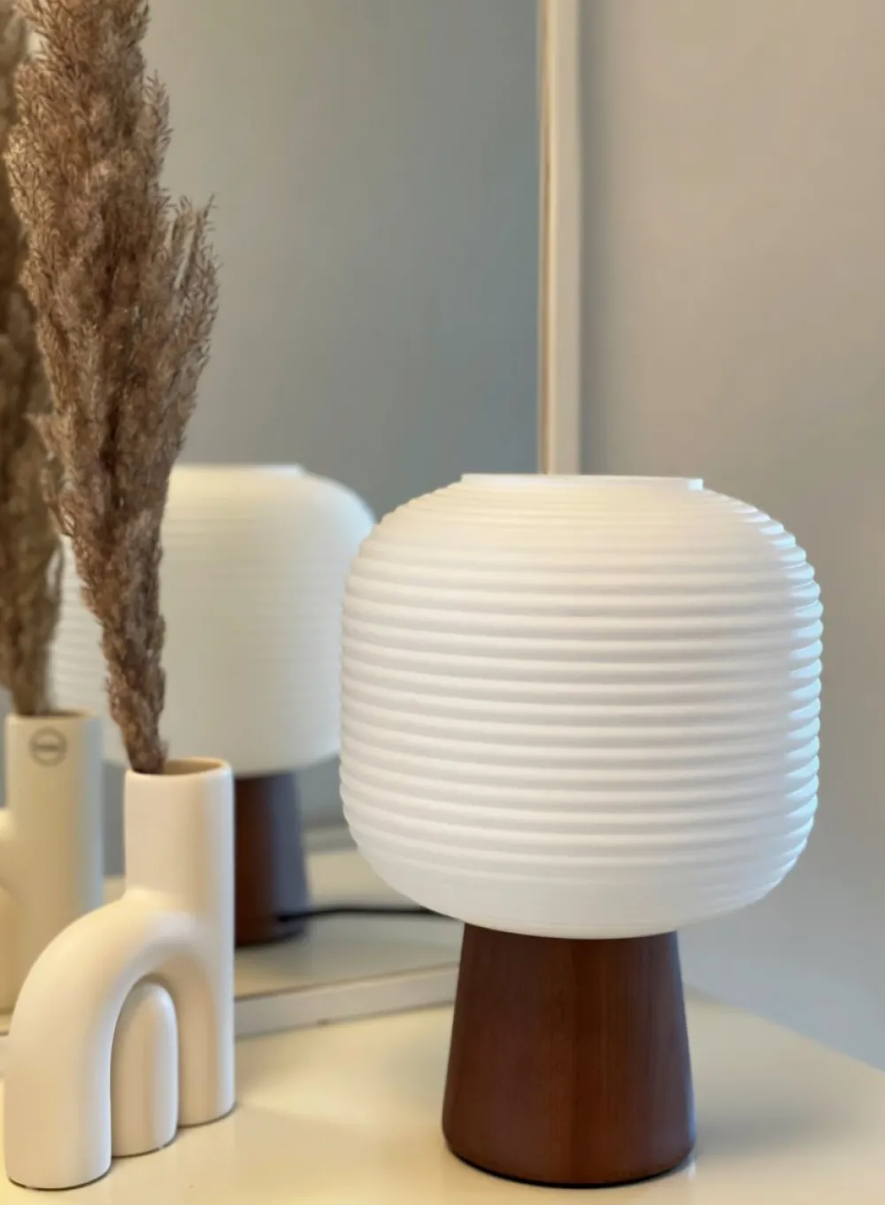 Outlet Aneta Lighting Aura 30cm bordslampa Brunbets