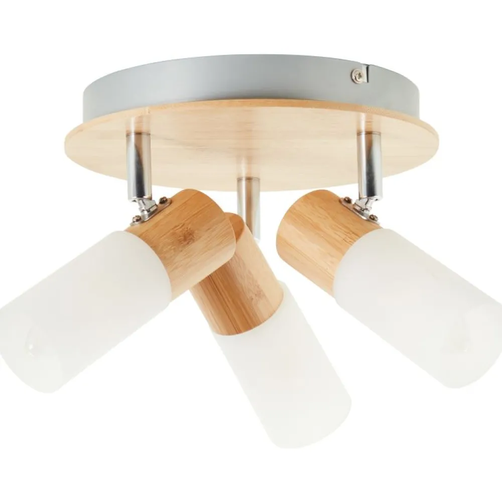 Outlet Brilliant Babsan 3 spotlight Trä
