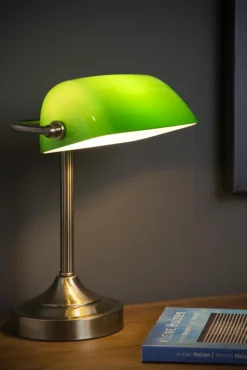 Discount Lucide Banker 30cm skrivbordslampa Brons