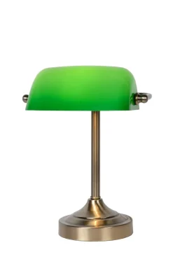 Discount Lucide Banker 30cm skrivbordslampa Brons