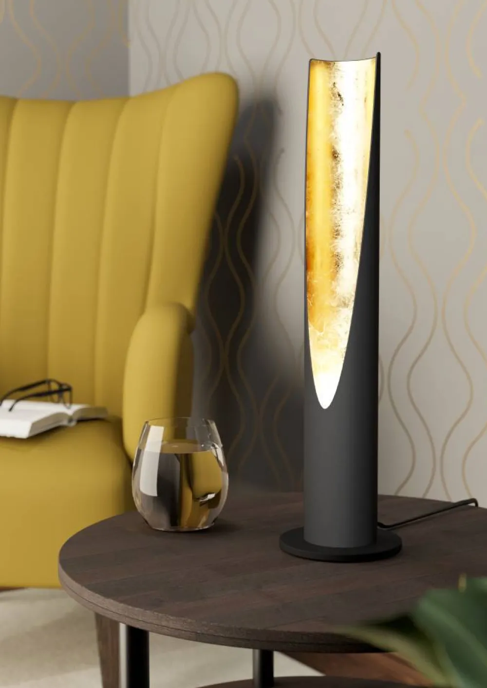 Clearance Eglo Barbotto 40cm bordslampa Svart