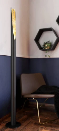 Clearance Eglo Barbotto golvlampa Svart
