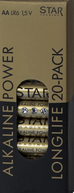 Hot Star Trading Batteri 20-p AA 1,5V Power Alkaline Guld
