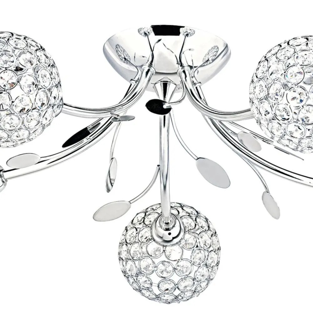 Outlet Searchlight Bellis Ø54 plafond Krom