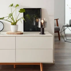 Discount Brilliant Beth 26cm bordslampa Rökfärgad