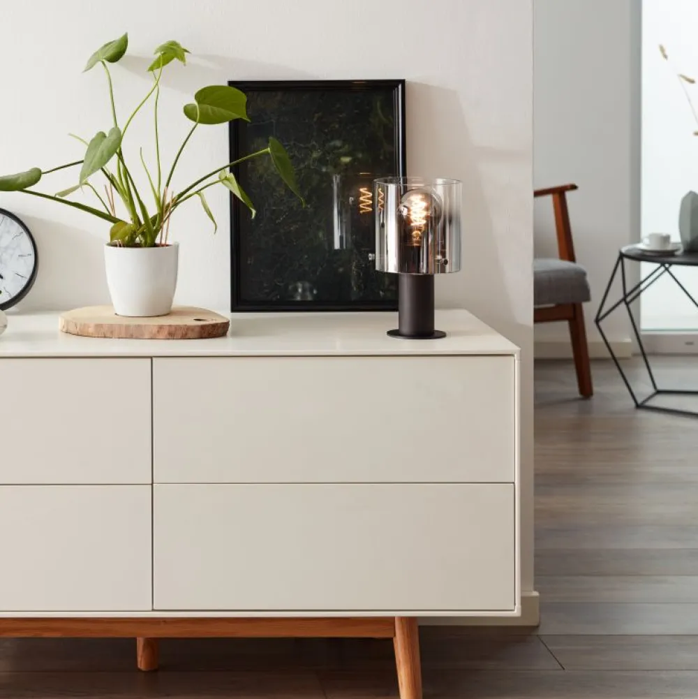 Discount Brilliant Beth 26cm bordslampa Rökfärgad