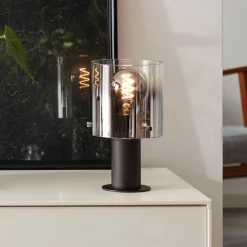 Discount Brilliant Beth 26cm bordslampa Rökfärgad