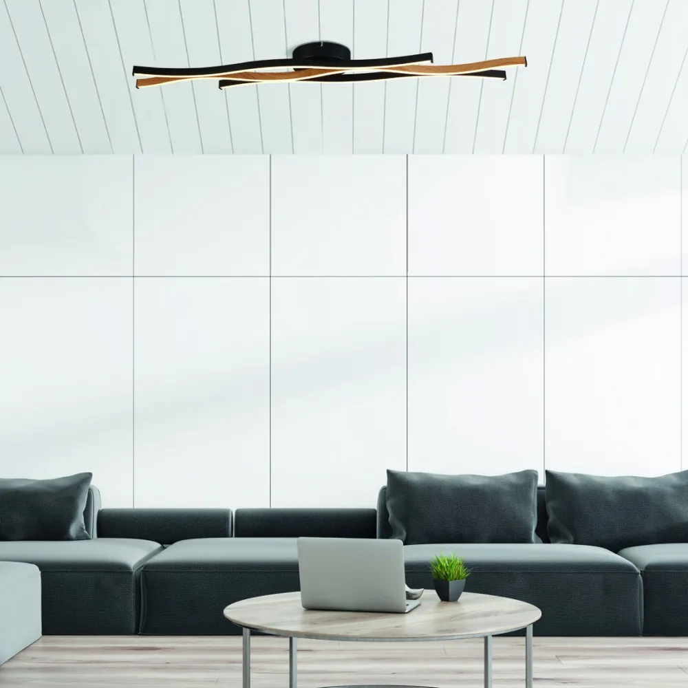 Sale Searchlight Bloom 108cm plafond Svart