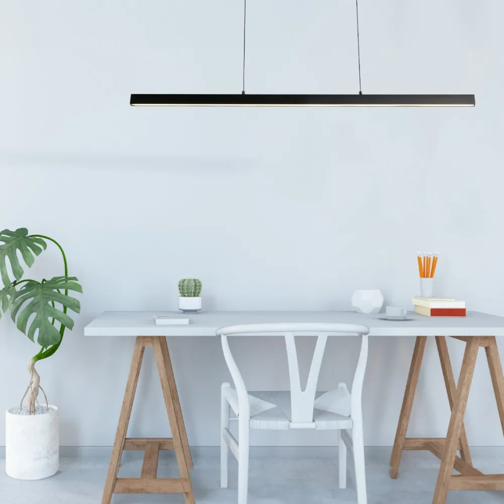 Outlet Searchlight Bloom 108cm taklampa Svart