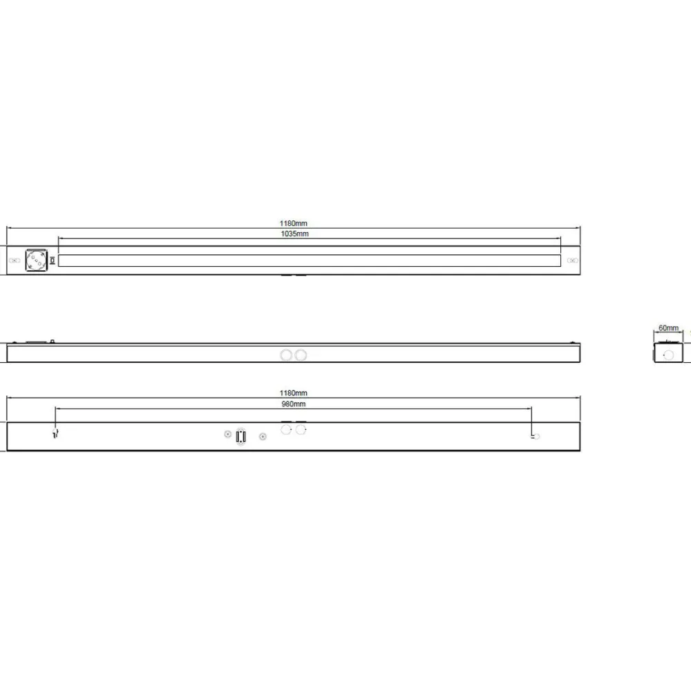 Sale Designlight Bänky m. uttag 58cm Vit