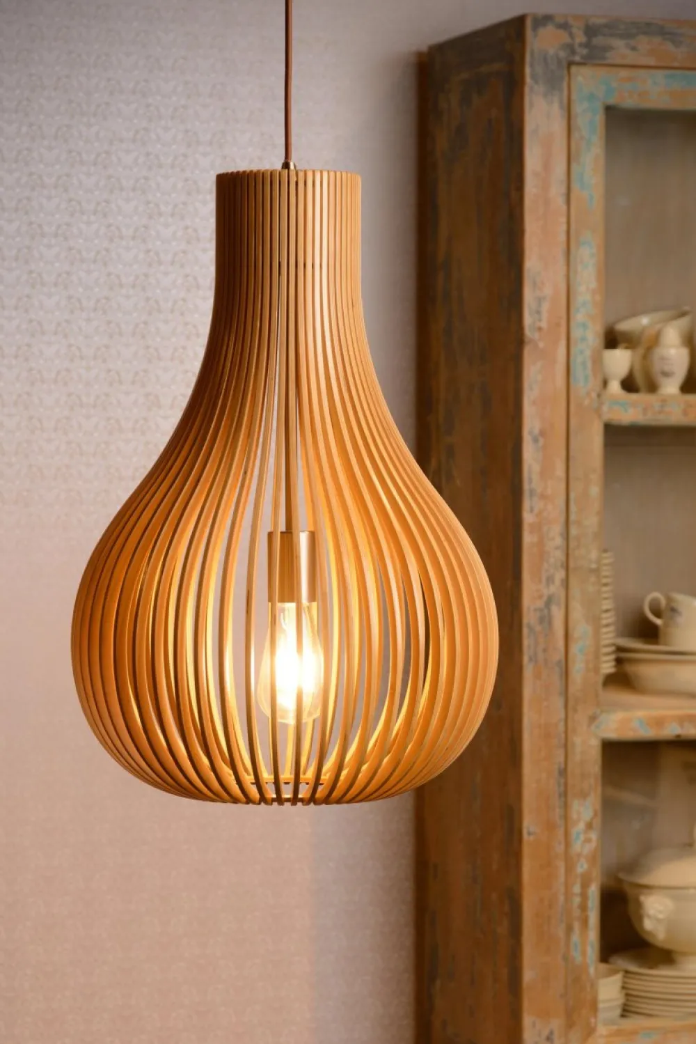 Clearance Lucide Bodo Ø38 taklampa Natur