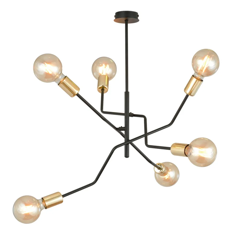 Emibig Lighting Bolt Ø66 taklampa Svart