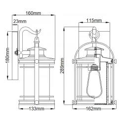 Hot Elstead Lighting Booker 28cm utelampa Aluminium