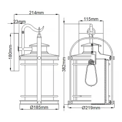 Sale Elstead Lighting Booker 38cm utelampa Aluminium