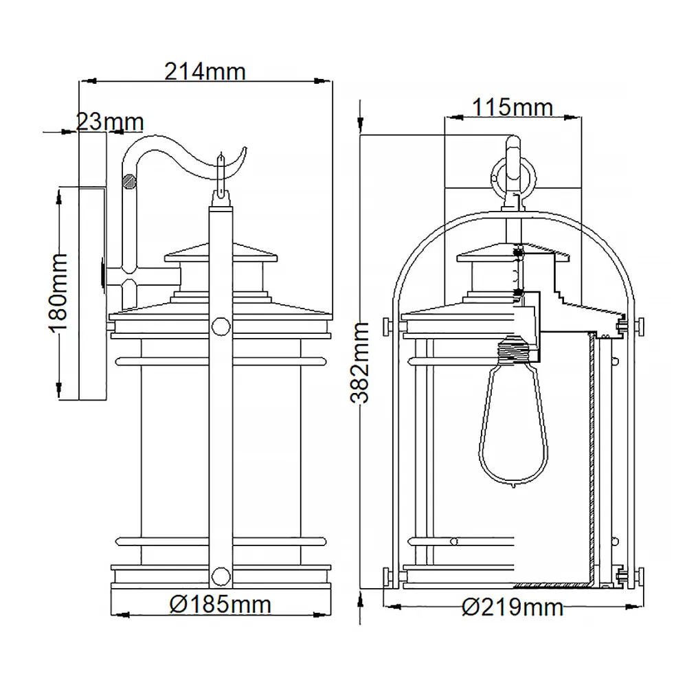 Sale Elstead Lighting Booker 38cm utelampa Aluminium