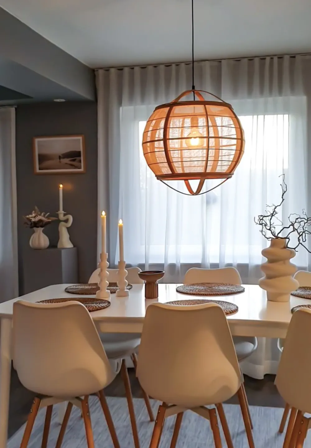 Aneta Lighting Borneo Ø50 taklampa Natur