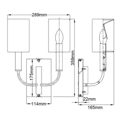 Best Elstead Lighting Brianna 36cm vägglampa Svart