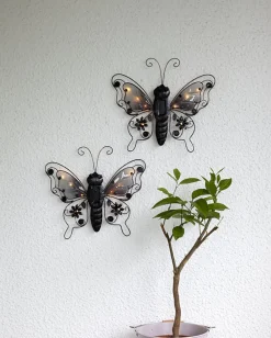 Outlet Star Trading Butterfly solcellslampa Svart