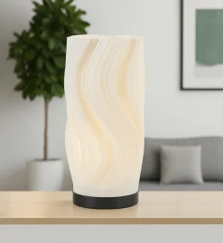 New Pixie Design Caisa 30cm bordslampa Vit