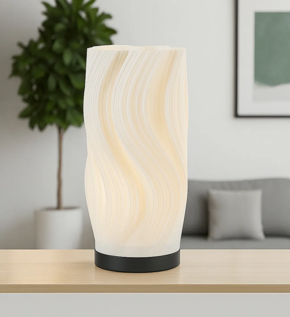 New Pixie Design Caisa 30cm bordslampa Vit