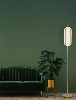 Online Searchlight Capsule golvlampa Mässing