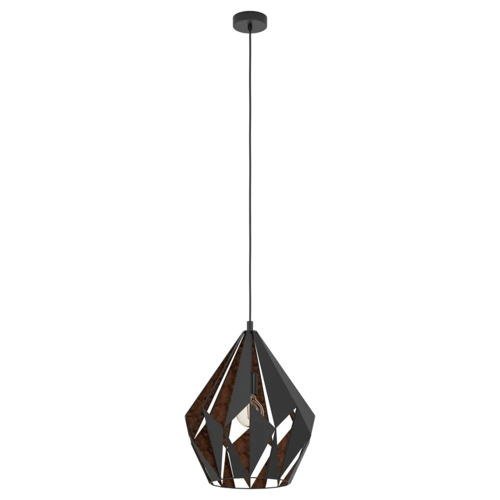 Clearance Eglo Carlton Ø38 taklampa Svart