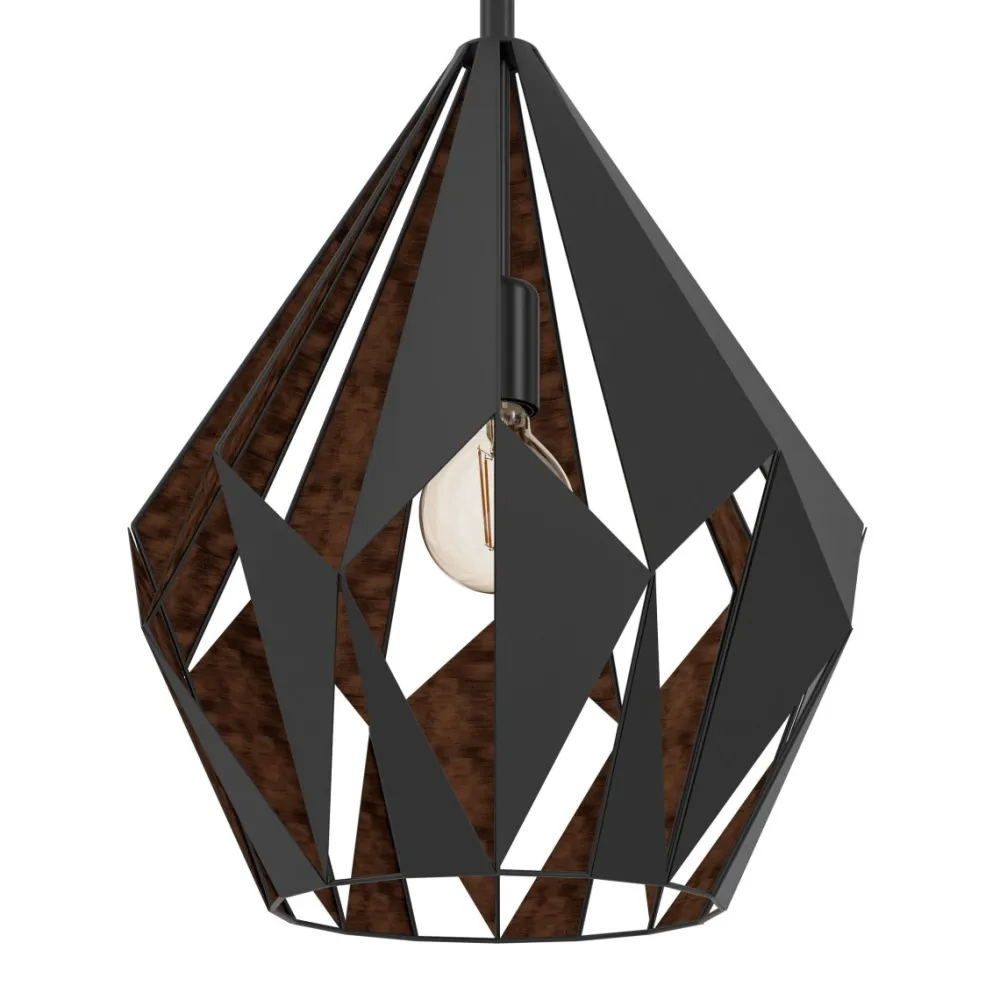 Clearance Eglo Carlton Ø38 taklampa Svart