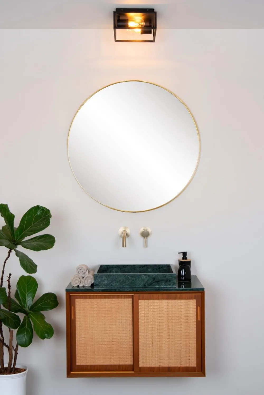 Sale Lucide Carlyn 25cm badrumslampa Svart