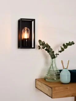 Discount Lucide Carlyn 25cm badrumslampa Svart