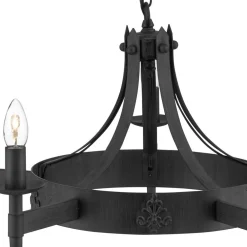 Searchlight Cartwheel II Ø67 taklampa Svart