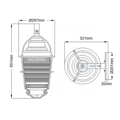 Elstead Lighting Chance Harbor 55cm utelampa Zink