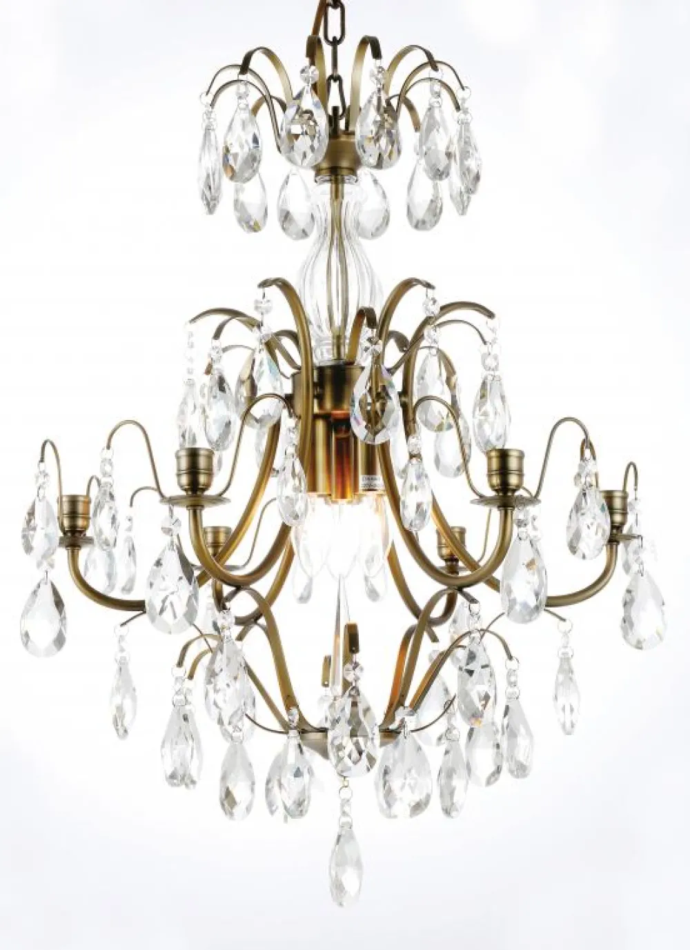 Outlet Norrsken Design Charlotte Ø45 kristall Antikmässing